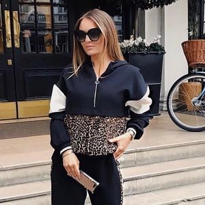 Zara Leopard Print Hoodie